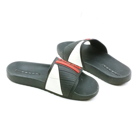 Prada Men\'s Black Slides Size 7 (Posh71)